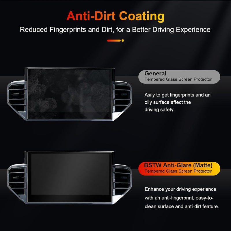 BSTW for 2024 Sequoia Matte Screen Protector for 2023-2026 Toyota Sequoia Limited/Platinum/TRD Pro 14" Display for 2025 Toyota Sequoia Accessories Anti Glare Tempered Glass Film (Sequoia 14-In Matte) - Image 3